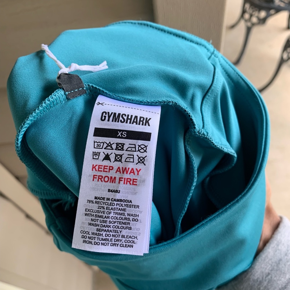 Gymshark Power Tight Shorts Teal - Picture 5 of 5